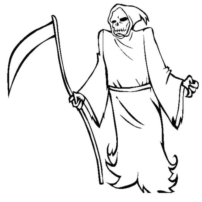 Dibujo de Parca de Vispera de Todos los Santos para Colorear