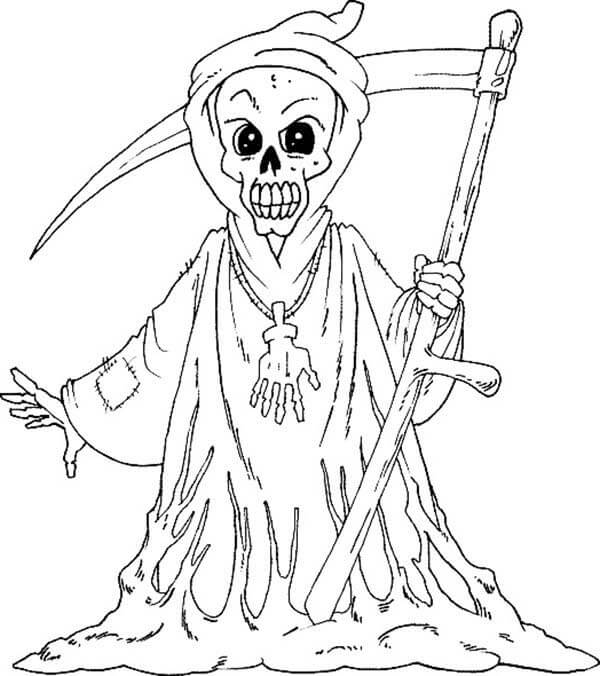 Dibujo de Parca Espeluznante para Colorear