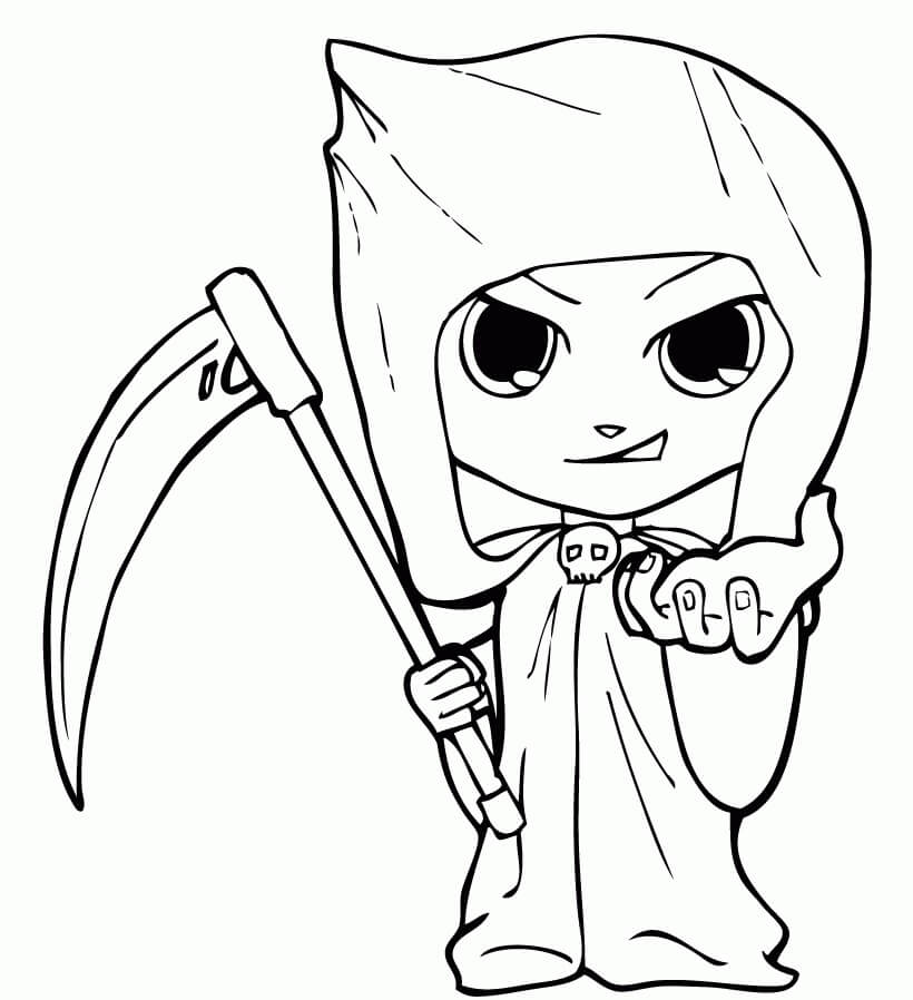 Dibujo de Parca Guapo para Colorear