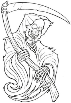 Dibujo de Terror Parca para Colorear