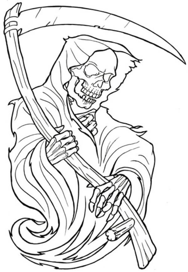 Dibujo de Terror Parca para Colorear