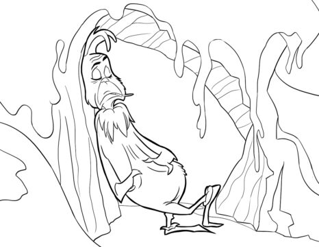 Dibujo de Grinch Sonoliento para Colorear