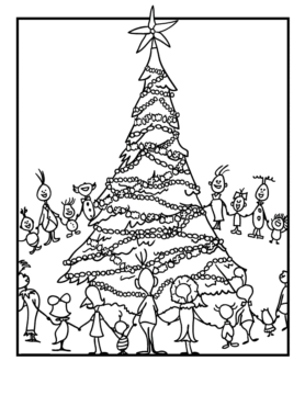 Dibujo de Whoville del Grinch para Colorear