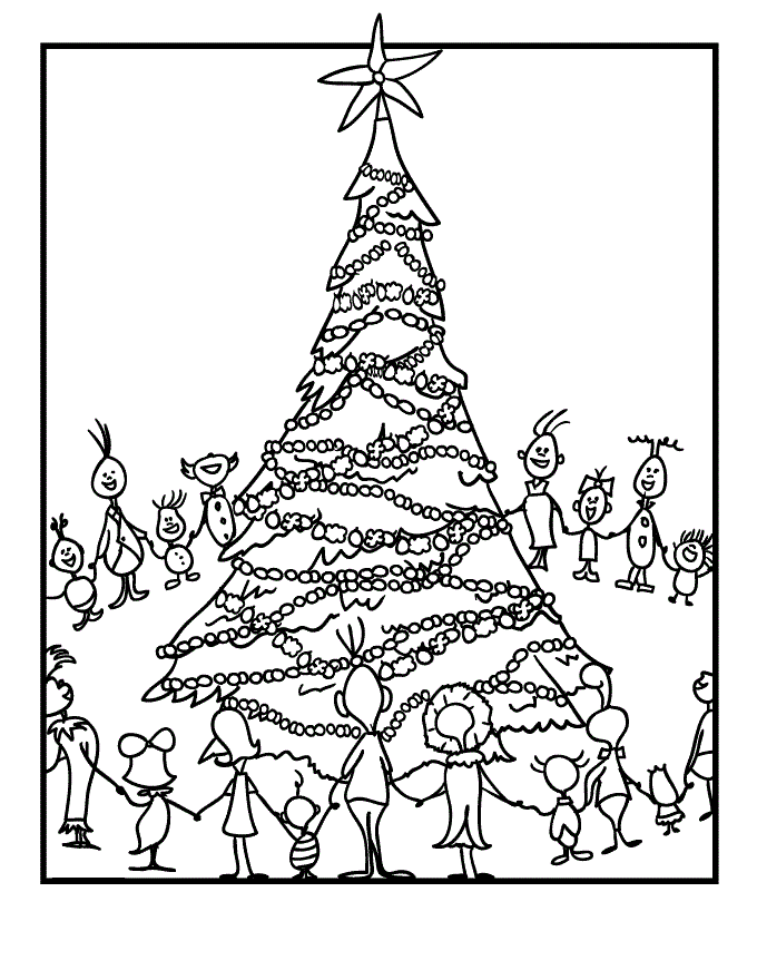Dibujo de Whoville del Grinch para Colorear