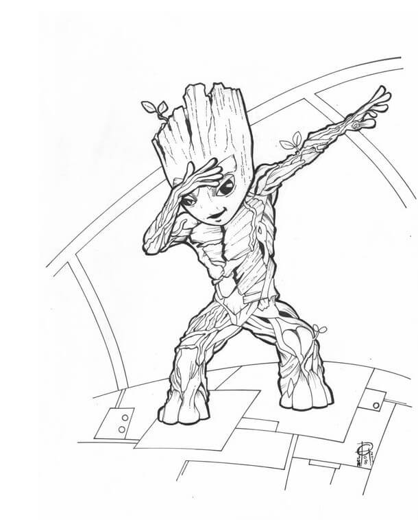 Dibujo de Dab Groot para Colorear