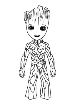 Dibujo de Pequeo Groot para Colorear