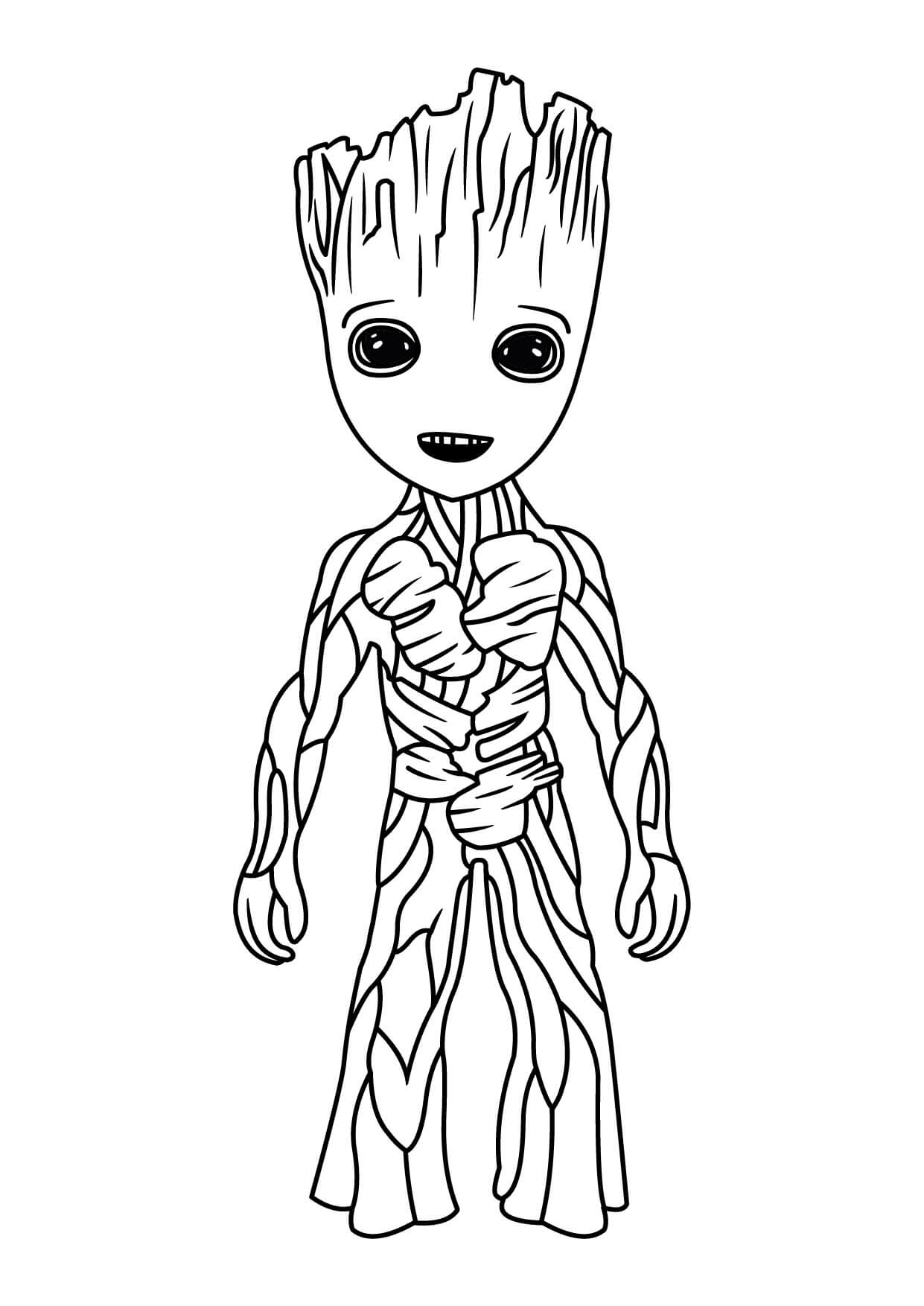 Dibujo de Pequeo Groot para Colorear