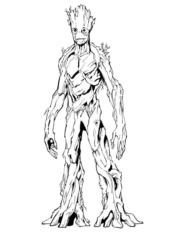 Dibujo de Viejo Groot para Colorear