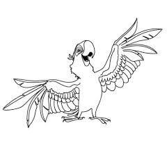 Dibujo de Guacamayo Divertido para Colorear