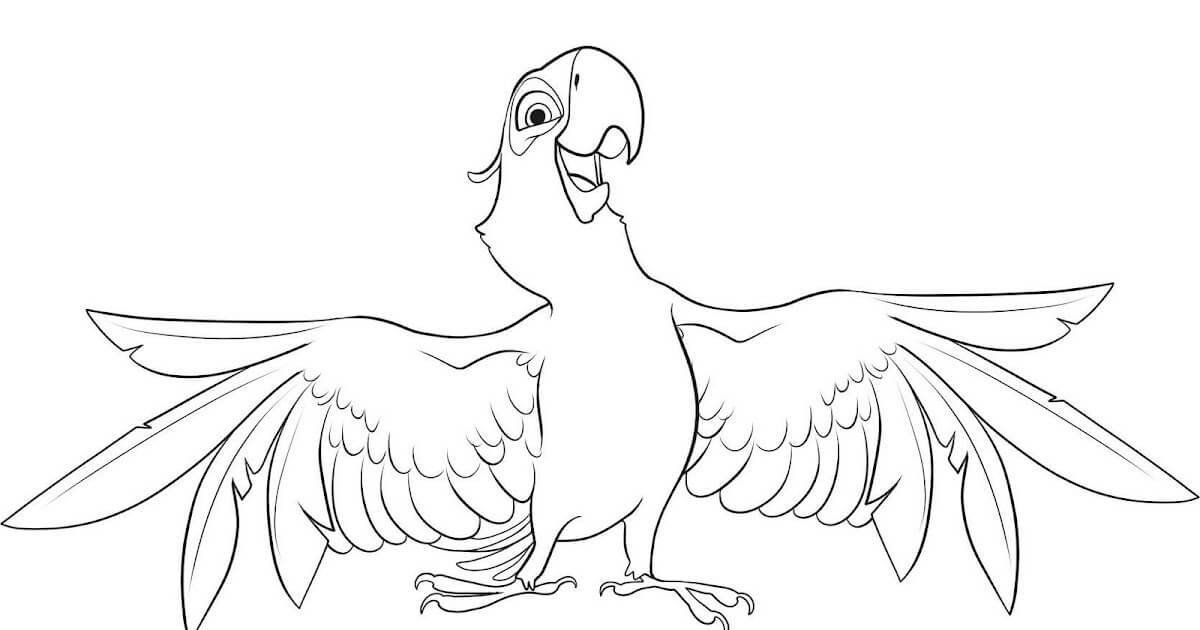 Dibujo de Guacamayo Grit para Colorear