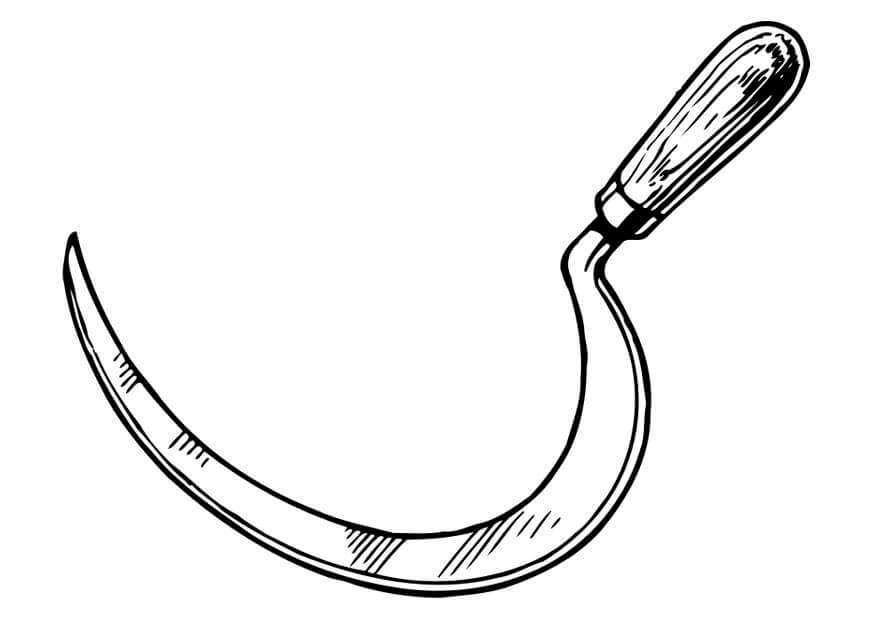 Dibujo de Granjeros Guadana para Colorear