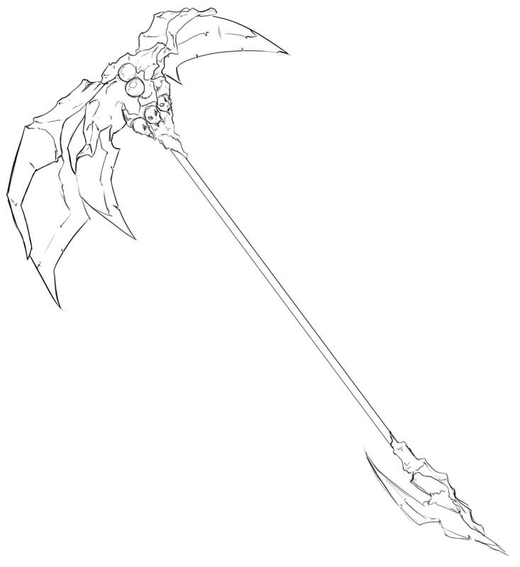 Dibujo de Guadana Especial para Colorear