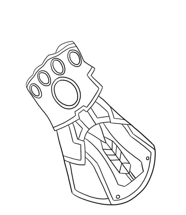 Dibujo de Bonito Guantelete del Infinito para Colorear