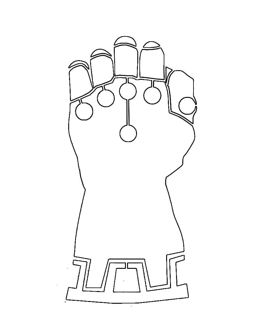 Dibujo de Guantelete del Infinito Bsico para Colorear