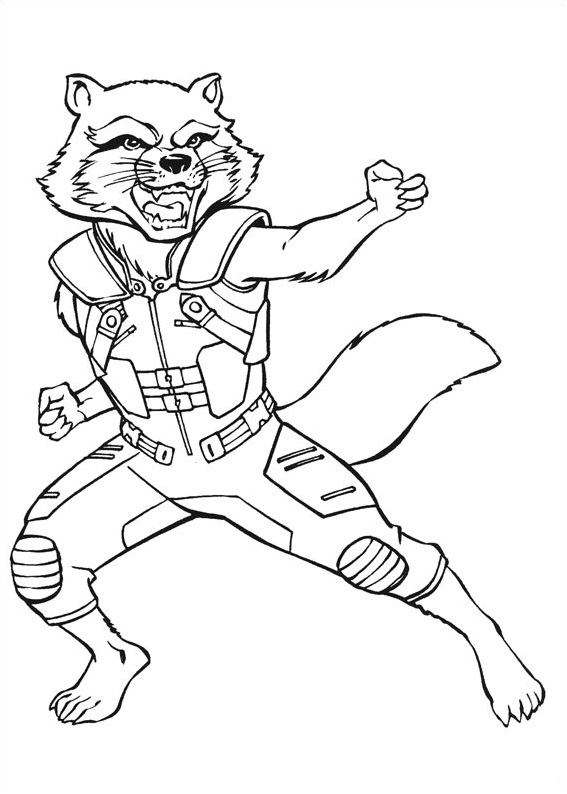 Dibujo de Artes Marciales de Cohete para Colorear