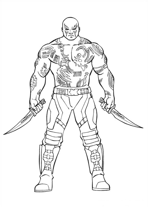 Dibujo de Drax el Destructor para Colorear