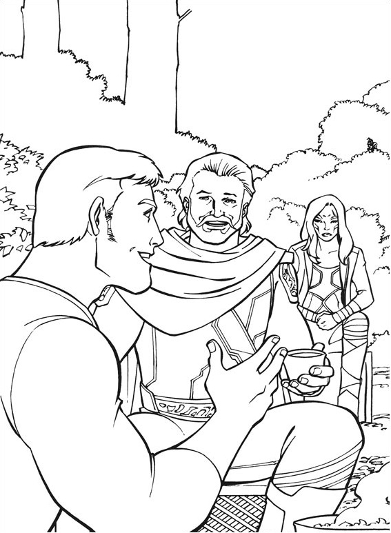 Dibujo de Guardianes Felices para Colorear