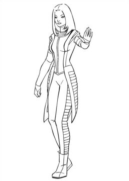 Dibujo de Mantis en Guardianes de la Galaxia para Colorear