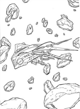 Dibujo de Milano con Rocas Alrededor para Colorear