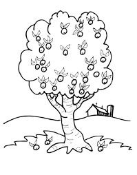 Dibujo de Árbol de Guayaba para Colorear