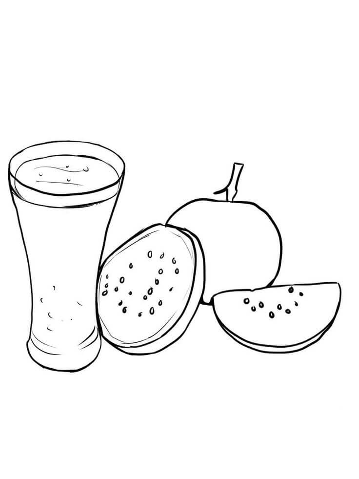 Dibujo de Bebida de Guayaba para Colorear