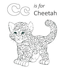 Dibujo de C Es para Guepardo para Colorear