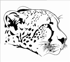 Dibujo de Cabeza de Guepardo para Colorear