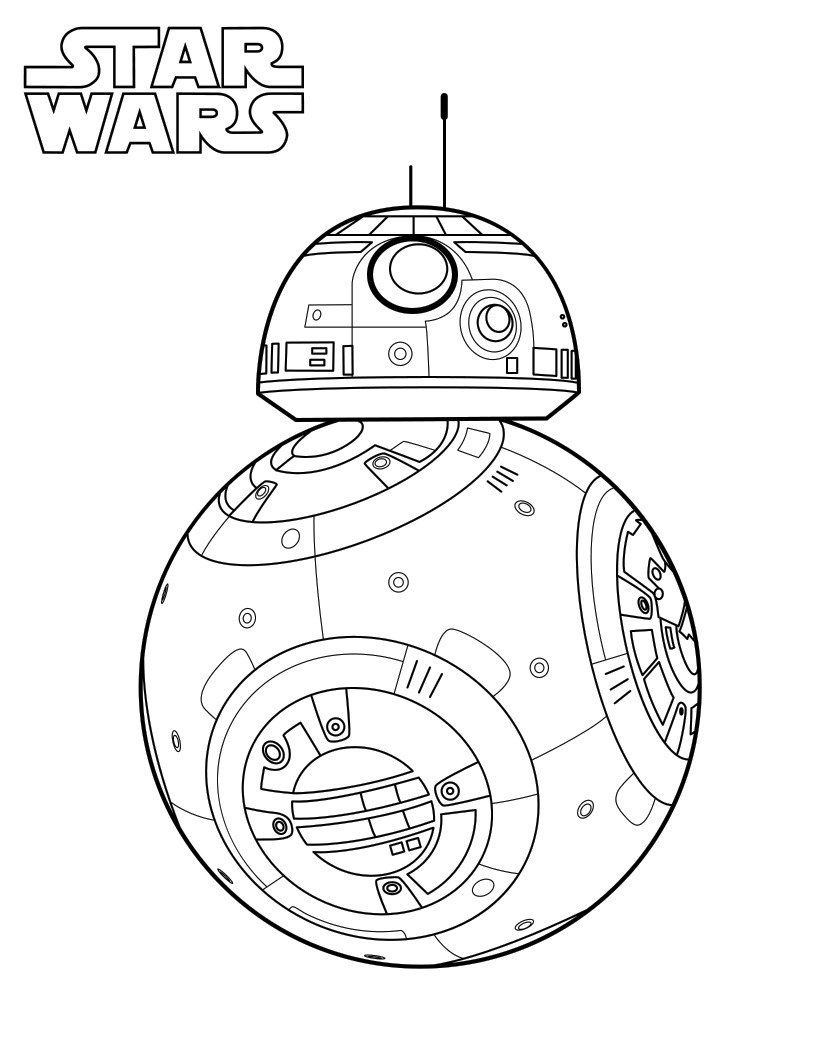 Dibujo de Bb 8 Guerra de las Galaxias para Colorear