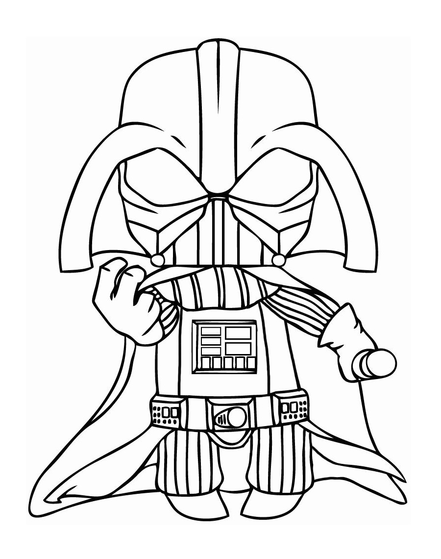 Dibujo de Darth Vader Chibi para Colorear