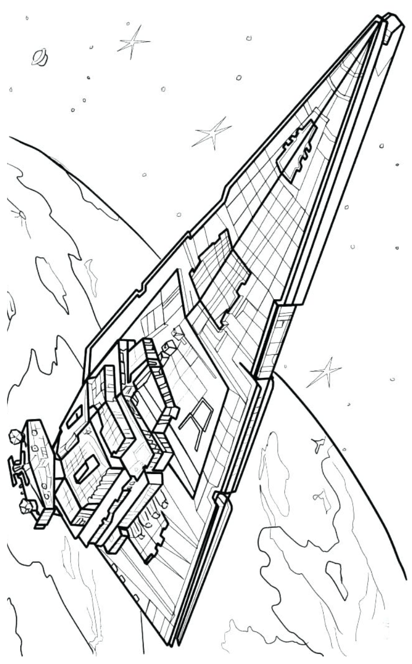 Dibujo de Destructor Estelar Interdictor para Colorear