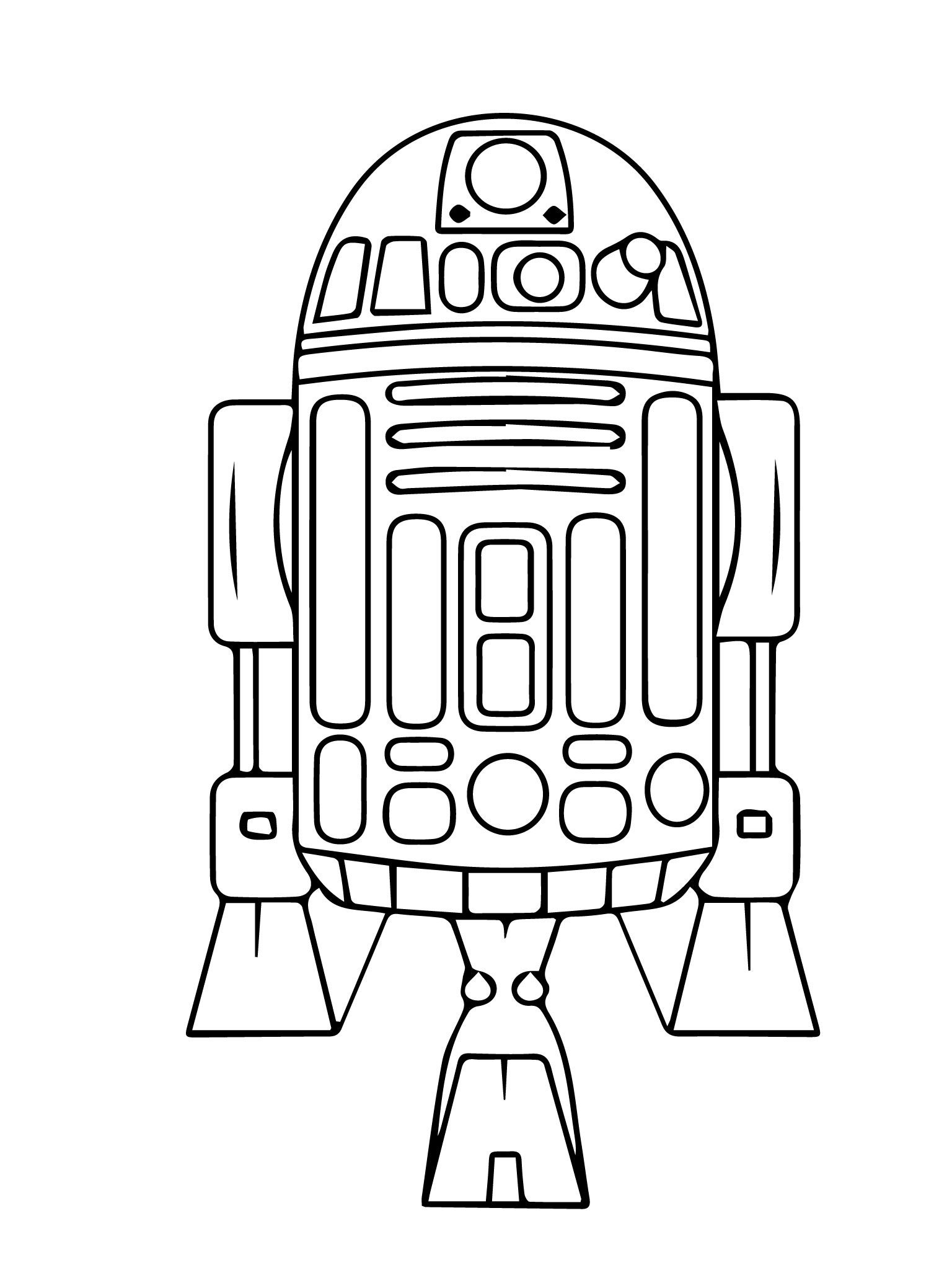 Dibujo de Droide Astromecanico R2 D2 para Colorear