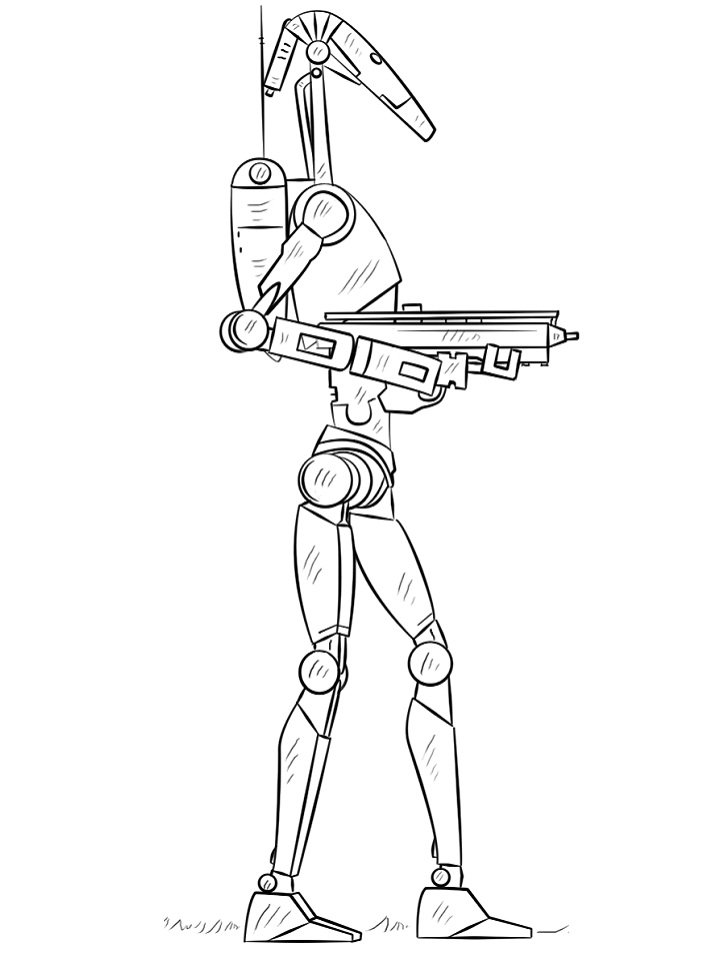 Dibujo de Droide de Batalla para Colorear