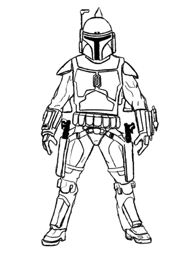 Dibujo de El Boba Fett para Colorear
