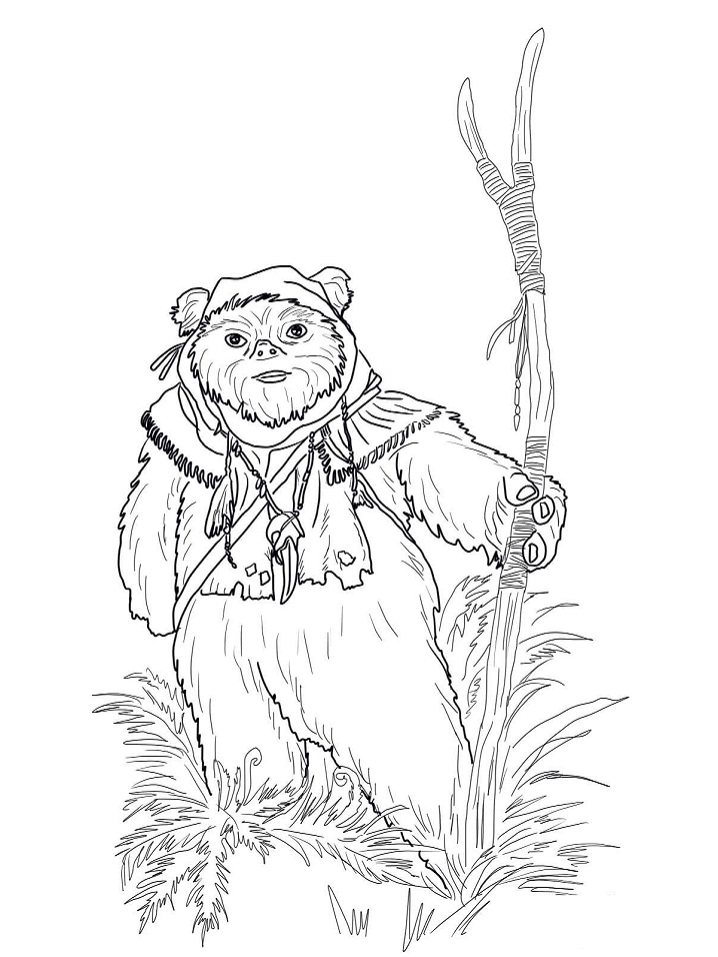 Dibujo de Ewok para Colorear