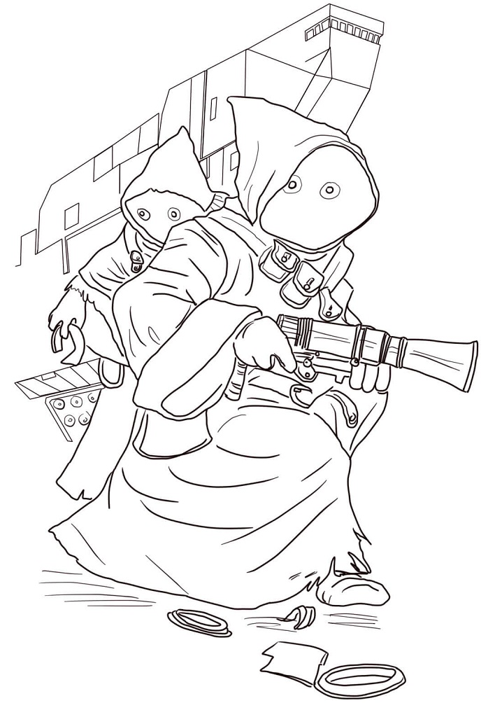 Dibujo de Jawa para Colorear