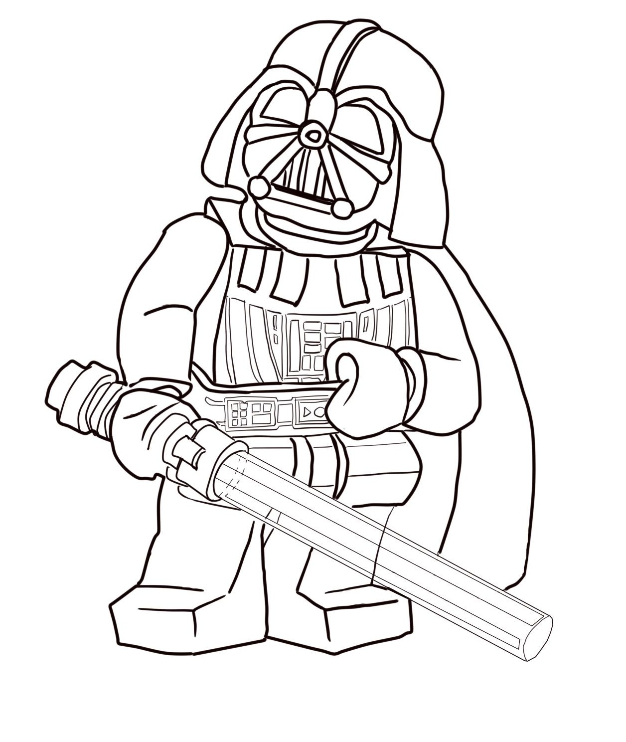 Dibujo de Lego Darth Vader para Colorear