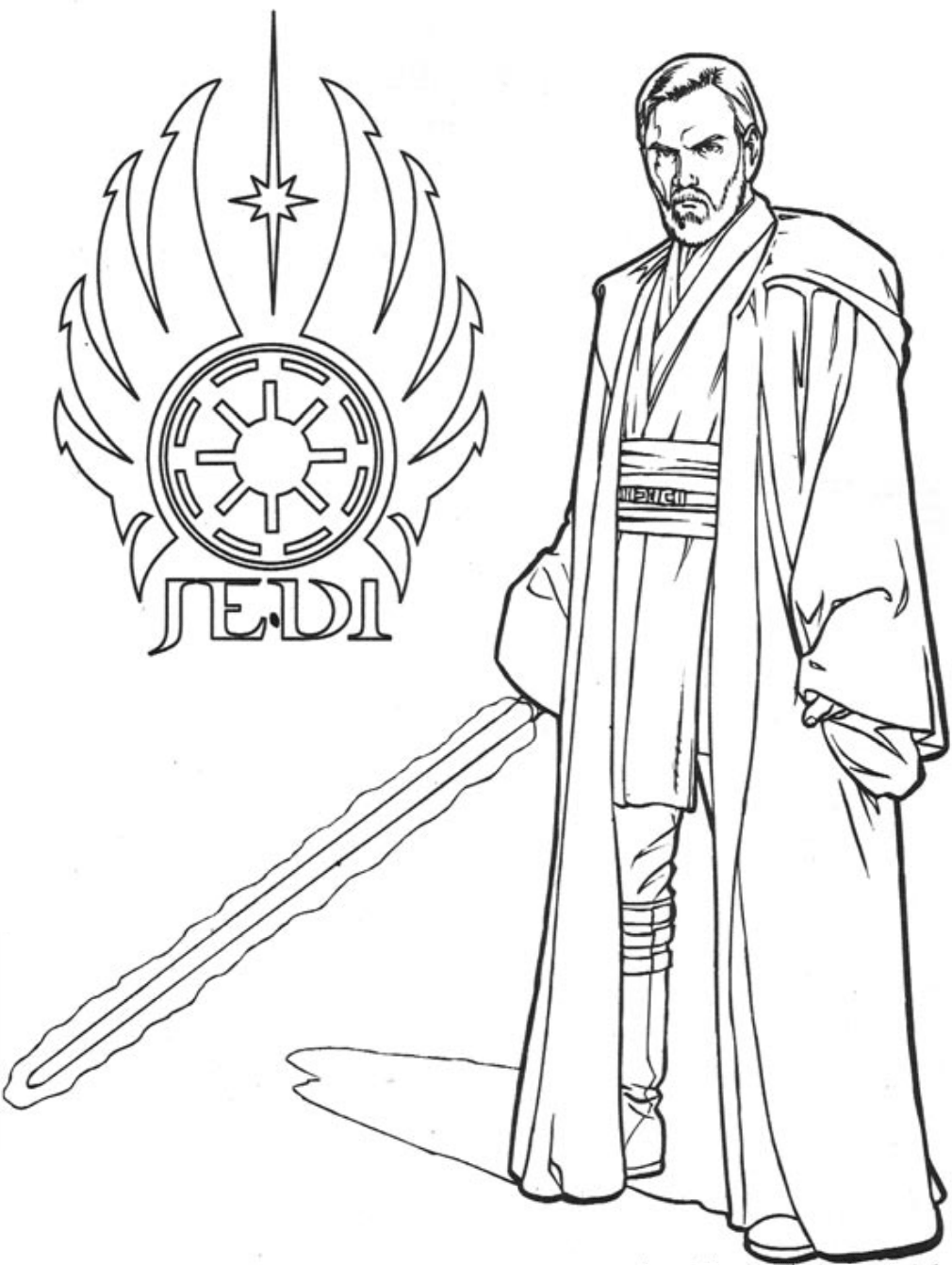 Dibujo de Obi Wan Kenobi para Colorear