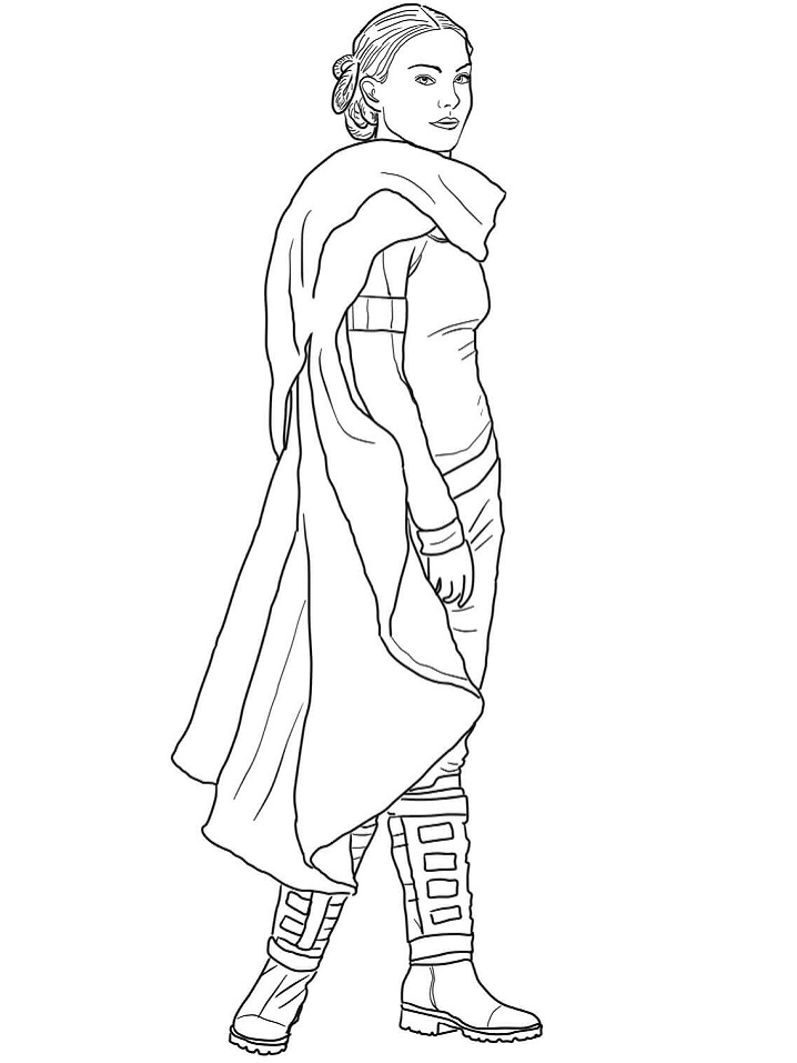 Dibujo de Padme Amidala para Colorear