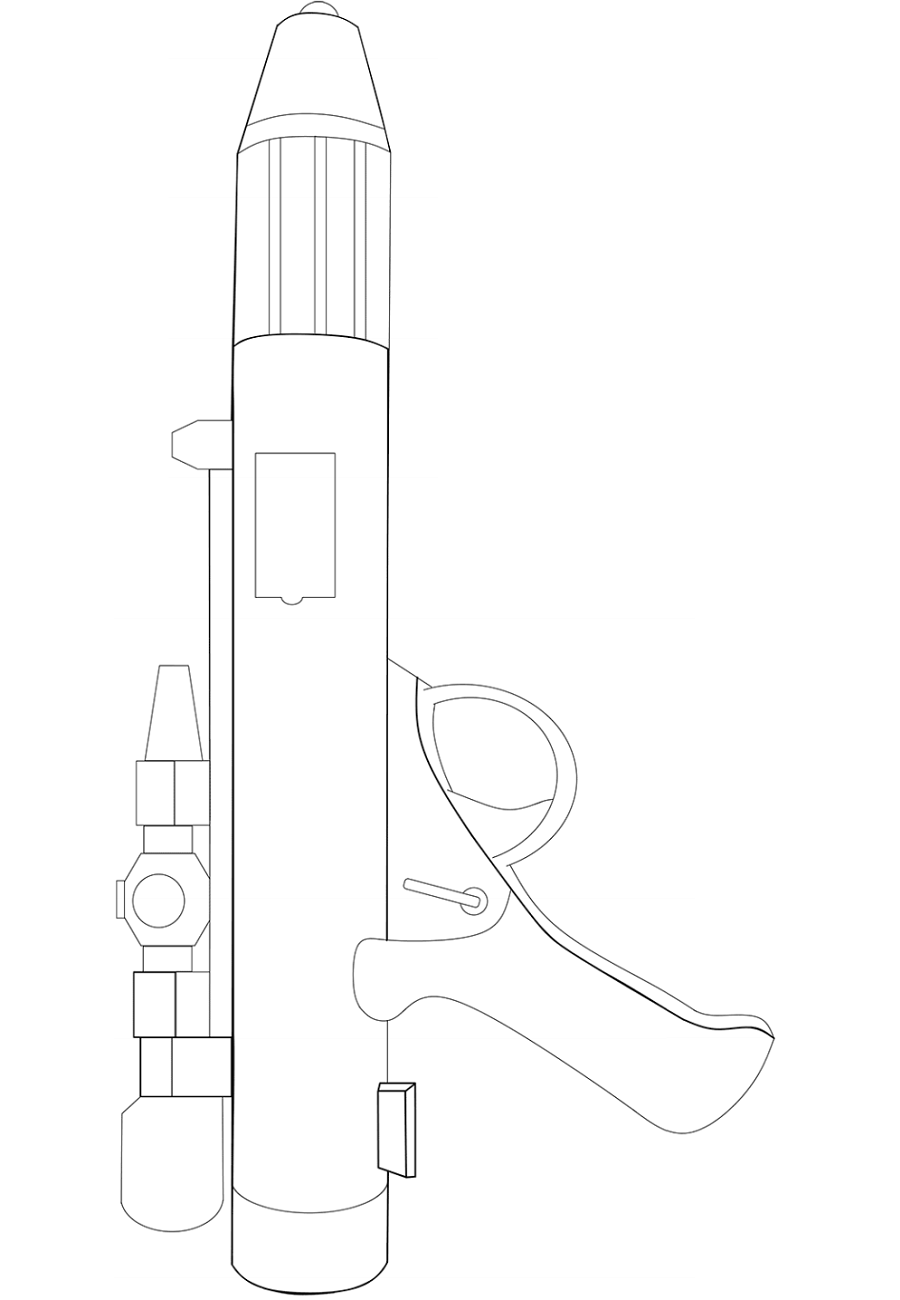 Dibujo de Pistola Blaster Dh 17 para Colorear