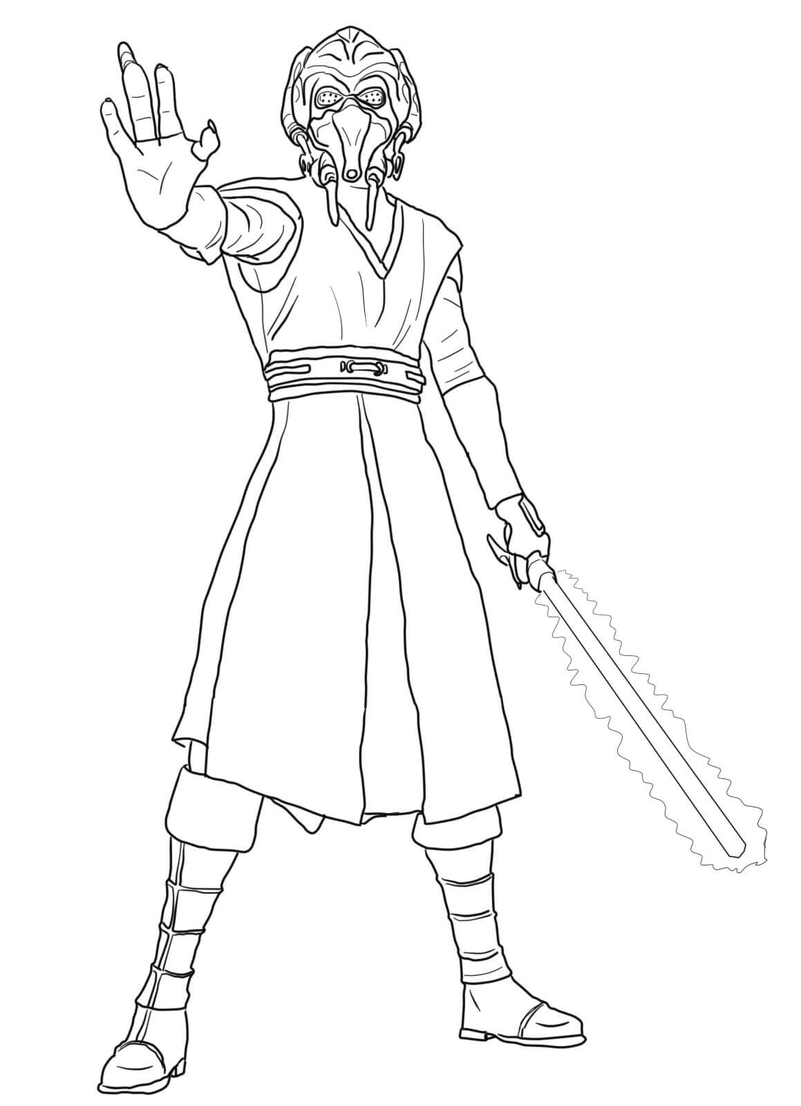 Dibujo de Plo Koon para Colorear