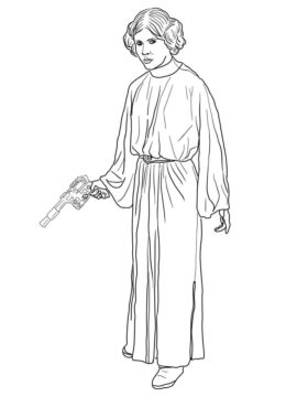 Dibujo de Princess Leia para Colorear
