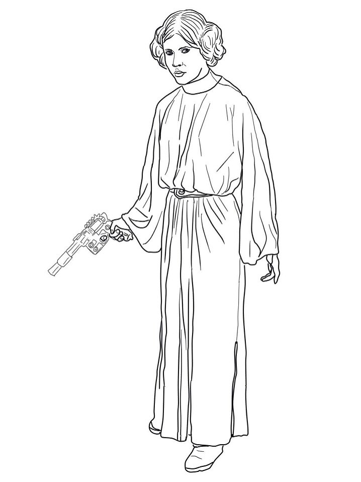 Dibujo de Princess Leia para Colorear