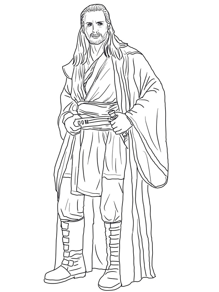 Dibujo de Qui Gon Jinn para Colorear