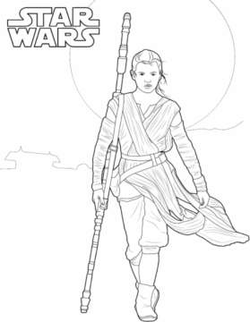 Dibujo de Rey en Guerra de las Galaxias para Colorear
