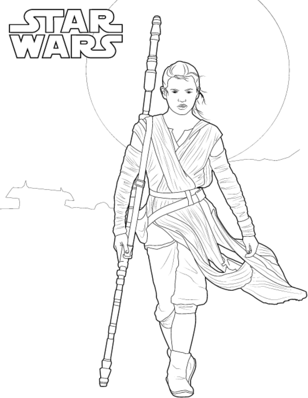 Dibujo de Rey en Guerra de las Galaxias para Colorear