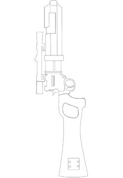 Dibujo de Rifle de Carabina Ee 3 para Colorear