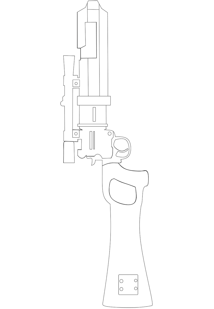 Dibujo de Rifle de Carabina Ee 3 para Colorear