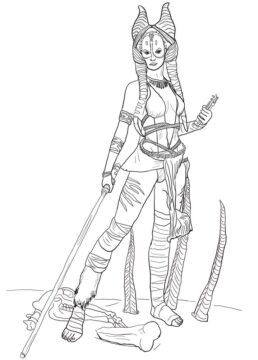 Dibujo de Shaak Ti para Colorear