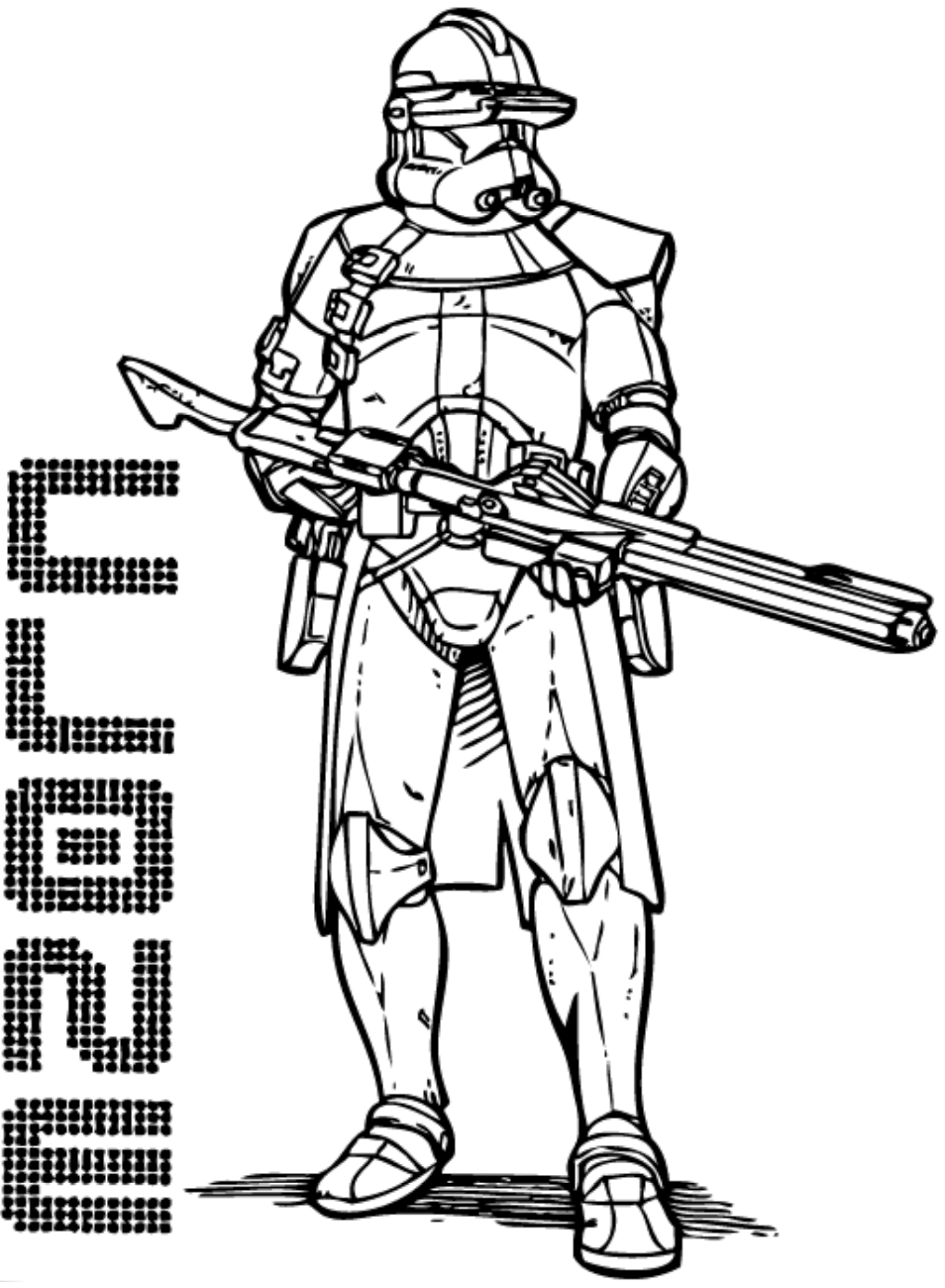 Dibujo de Soldado Clon para Colorear