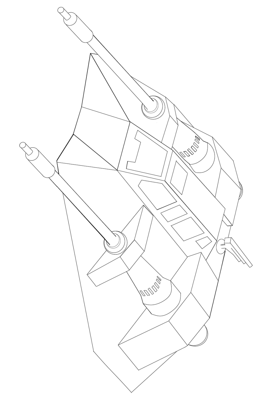 Dibujo de T 47 Airspeeder Ligero para Colorear